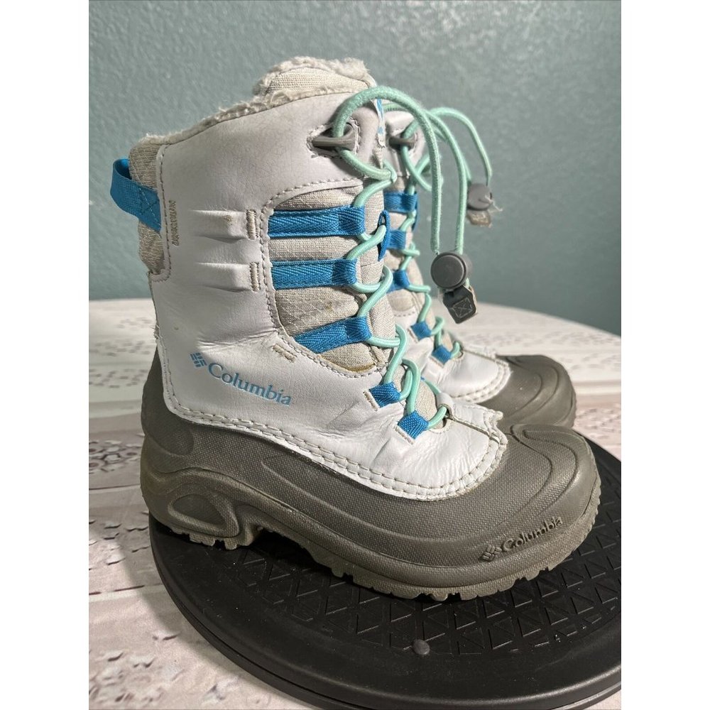 Columbia Girls Bugaboot Celsius Snow Boot Waterproof Winter Omni Heat Blue Sz 2Y